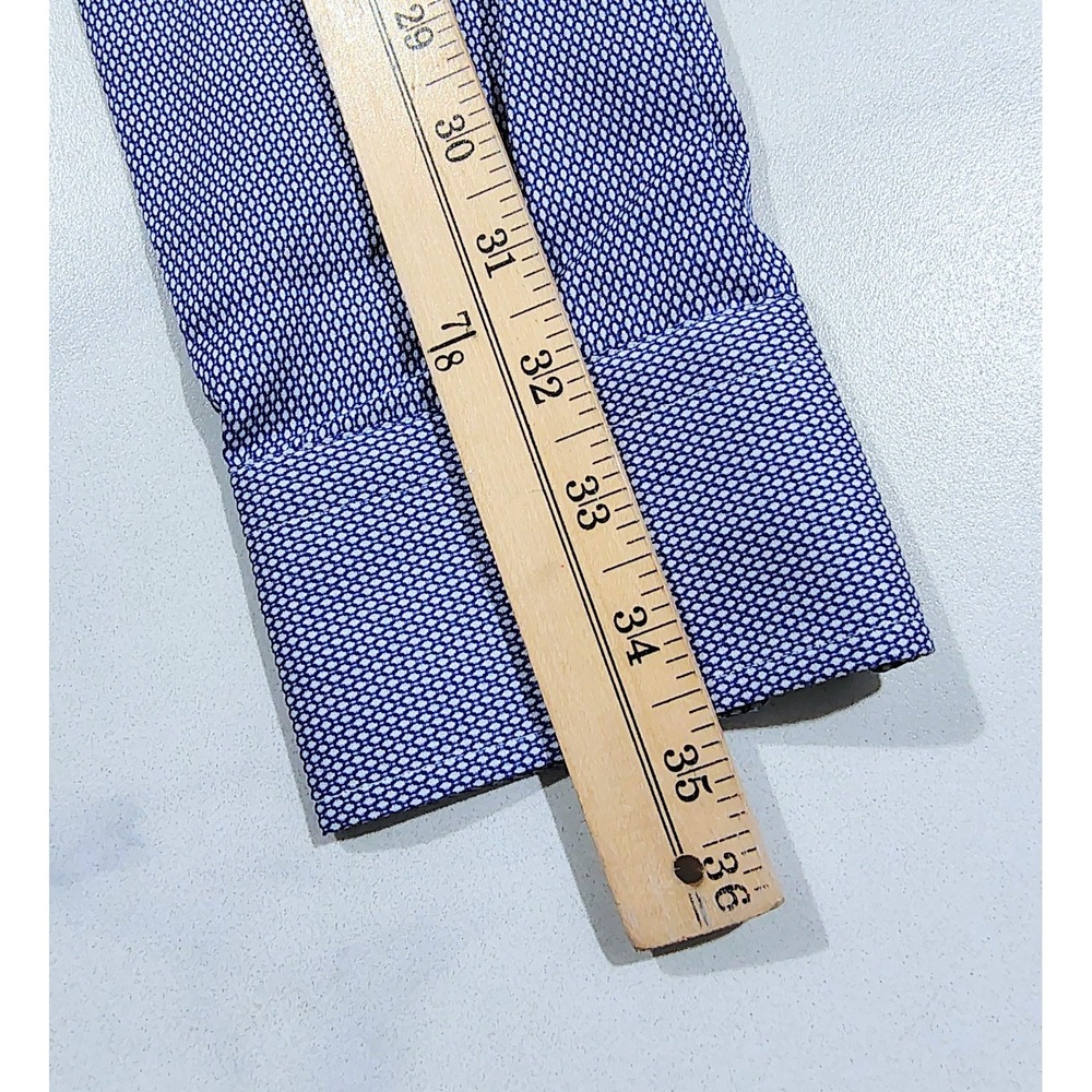Eton Slim Fit Dress Shirt Men 40 15.75 Blue Signature Twill Cotton EUC - Picture 11 of 13